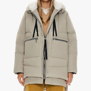Women's Classic Beige Puffer Coat